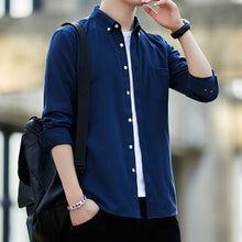 Charger l'image dans la galerie, Zongke 2020 New Spring Solid Men Shirt Male Clothing Slim Fit Oxford Cotton Long Sleeve Casual Shirts Men Fashion Brand M-5XL
