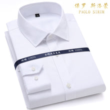 Charger l'image dans la galerie, High Quality Mens Formal Dress Shirts Long Sleeve White Pure Cotton Business Slim Fit Plus Size Office Shirt Non Iron Blouse