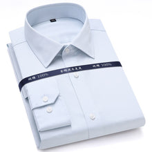 Charger l'image dans la galerie, High Quality Mens Formal Dress Shirts Long Sleeve White Pure Cotton Business Slim Fit Plus Size Office Shirt Non Iron Blouse