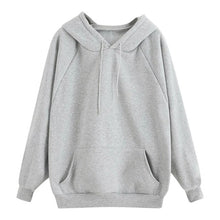 Charger l'image dans la galerie, Women's Harajuku Hooded Casual Solid Color Hooded Pocket Long Sleeve Pullover Sweatshirt For Girls moletom feminino