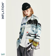 Charger l'image dans la galerie, INFLATION Men 2020 Autumn Shirt Digital Printing Men Shirt Man Long Sleeve Shirt Loose Fit Shirts Oversized Men Shirt 92148W