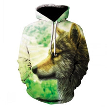 Charger l'image dans la galerie, Fashion Men Wolf Animal 3D Printed Hooded Hoodies Men / Women's Shinning Wolf Design Sweatshirts 3D Harajuku Hoody