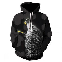 Charger l'image dans la galerie, Fashion Men Wolf Animal 3D Printed Hooded Hoodies Men / Women's Shinning Wolf Design Sweatshirts 3D Harajuku Hoody