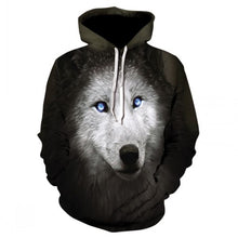 Charger l'image dans la galerie, Fashion Men Wolf Animal 3D Printed Hooded Hoodies Men / Women's Shinning Wolf Design Sweatshirts 3D Harajuku Hoody