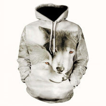 Charger l'image dans la galerie, Fashion Men Wolf Animal 3D Printed Hooded Hoodies Men / Women's Shinning Wolf Design Sweatshirts 3D Harajuku Hoody