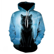 Charger l'image dans la galerie, Fashion Men Wolf Animal 3D Printed Hooded Hoodies Men / Women's Shinning Wolf Design Sweatshirts 3D Harajuku Hoody