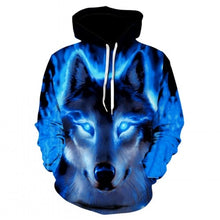 Charger l'image dans la galerie, Fashion Men Wolf Animal 3D Printed Hooded Hoodies Men / Women's Shinning Wolf Design Sweatshirts 3D Harajuku Hoody