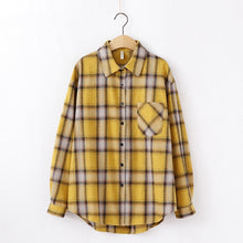 Charger l'image dans la galerie, 2020 Fashion Women Plaid Shirt Chic Checked Blouse Long Sleeve Female Casual Print Shirts Loose Cotton Tops Blusas