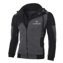 Charger l'image dans la galerie, LEXUS Logo Men Sweatshirt Casual Jacket Coat Zipper Cotton LEXUS Hoodie Cardigan Hoodie Double Zipper Jacket Outerwear