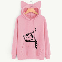Charger l'image dans la galerie, Women's Harajuku Hooded Casual Solid Color Hooded Pocket Long Sleeve Pullover Sweatshirt For Girls moletom feminino