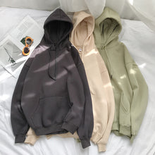 Charger l'image dans la galerie, Cotton 12 Colors Warm oversized Sweatshirts Women's Solid Hooded Female 2020 Thicken Hoodies Lady Autumn Fashion Tops