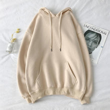 Charger l'image dans la galerie, Cotton 12 Colors Warm oversized Sweatshirts Women's Solid Hooded Female 2020 Thicken Hoodies Lady Autumn Fashion Tops