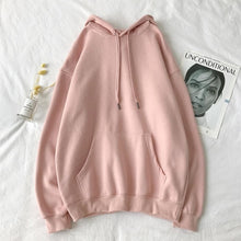 Charger l'image dans la galerie, Cotton 12 Colors Warm oversized Sweatshirts Women's Solid Hooded Female 2020 Thicken Hoodies Lady Autumn Fashion Tops