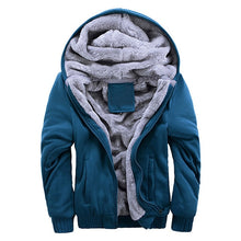 Charger l'image dans la galerie, Winter Men Jackets Fleece Warm Hood Thick Parka Velvet Windproof Coats Cardigan Sweatshirts Hoodies Zipper Men Hoodie Jacket
