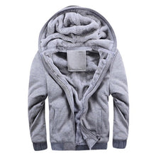 Charger l'image dans la galerie, Winter Men Jackets Fleece Warm Hood Thick Parka Velvet Windproof Coats Cardigan Sweatshirts Hoodies Zipper Men Hoodie Jacket
