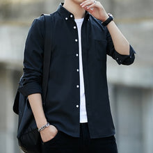 Charger l'image dans la galerie, Zongke 2020 New Spring Solid Men Shirt Male Clothing Slim Fit Oxford Cotton Long Sleeve Casual Shirts Men Fashion Brand M-5XL
