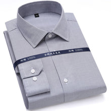 Charger l'image dans la galerie, High Quality Mens Formal Dress Shirts Long Sleeve White Pure Cotton Business Slim Fit Plus Size Office Shirt Non Iron Blouse
