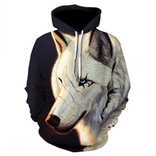 Charger l'image dans la galerie, Fashion Men Wolf Animal 3D Printed Hooded Hoodies Men / Women's Shinning Wolf Design Sweatshirts 3D Harajuku Hoody
