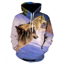 Charger l'image dans la galerie, Fashion Men Wolf Animal 3D Printed Hooded Hoodies Men / Women's Shinning Wolf Design Sweatshirts 3D Harajuku Hoody
