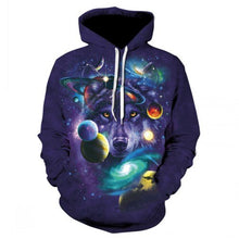Charger l'image dans la galerie, Fashion Men Wolf Animal 3D Printed Hooded Hoodies Men / Women's Shinning Wolf Design Sweatshirts 3D Harajuku Hoody
