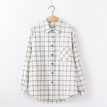 Charger l'image dans la galerie, 2020 Fashion Women Plaid Shirt Chic Checked Blouse Long Sleeve Female Casual Print Shirts Loose Cotton Tops Blusas
