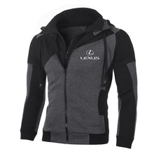 Charger l'image dans la galerie, LEXUS Logo Men Sweatshirt Casual Jacket Coat Zipper Cotton LEXUS Hoodie Cardigan Hoodie Double Zipper Jacket Outerwear
