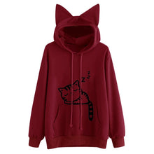 Charger l'image dans la galerie, Women's Harajuku Hooded Casual Solid Color Hooded Pocket Long Sleeve Pullover Sweatshirt For Girls moletom feminino
