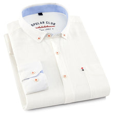 Charger l'image dans la galerie, Men's Standard-fit Long-Sleeve Linen Cotton Shirts Single Patch Pocket Button Down Summer Thin Breath Solid Casual Tops Shirt
