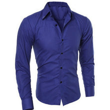 Charger l'image dans la galerie, Men Casual Shirts 2020 spring New Fashion Solid Color Man Sleeve Cotton Slim Fit Casual Business Button Shirt Tops fit
