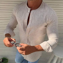 Charger l'image dans la galerie, Autumn Spring Long Sleeve Casual Shirts Top For Men Solid Slim Basic Stand Business Shirts Camisas Masculina Men Blouse Clothing
