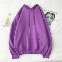 Charger l'image dans la galerie, Cotton 12 Colors Warm oversized Sweatshirts Women's Solid Hooded Female 2020 Thicken Hoodies Lady Autumn Fashion Tops
