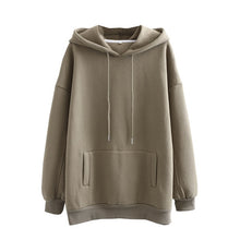 Charger l'image dans la galerie, Tangada women fleece hoodie sweatshirts winter japanese fashion 2020 oversize ladies pullovers warm pocket hooded jacket SD60
