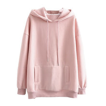 Charger l'image dans la galerie, Tangada women fleece hoodie sweatshirts winter japanese fashion 2020 oversize ladies pullovers warm pocket hooded jacket SD60
